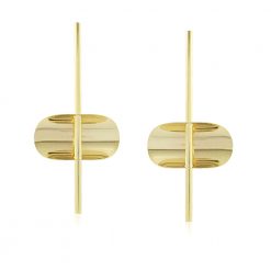 Brinco palito com chapa abaulada