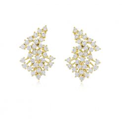 Brinco vazado com zircônias