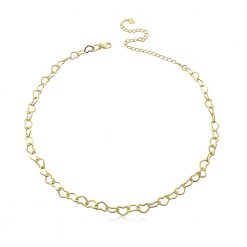 Colar choker corações
