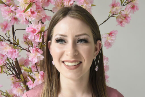 Brinco com Piercing Fake Rosa - Image 4