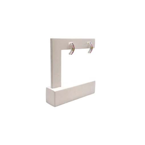 Brinco Meia Argola com Pedras - Image 2