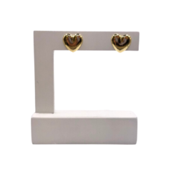 brinco de coração liso