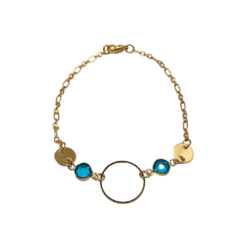Pulseira de Bolinhas com Elo