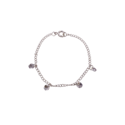 Pulseira Prata Infantil de Zircônias