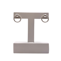 Brinco Círculo Torcido Prata