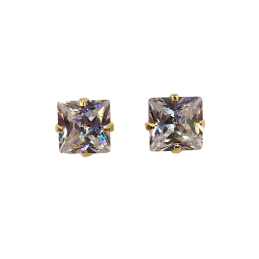 Brinco Dourado com Zircônia Quadrada