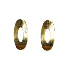 Brinco Dourado Ondulado e Vazado