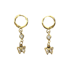 Brinco de Argola Borboleta e Zircônias